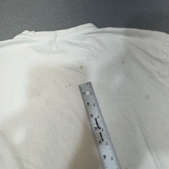 Chicago Bulls Shirt Men Medium White Abercrombie Fitch Crew Neck NBA Basketball - Picture 12 of 16